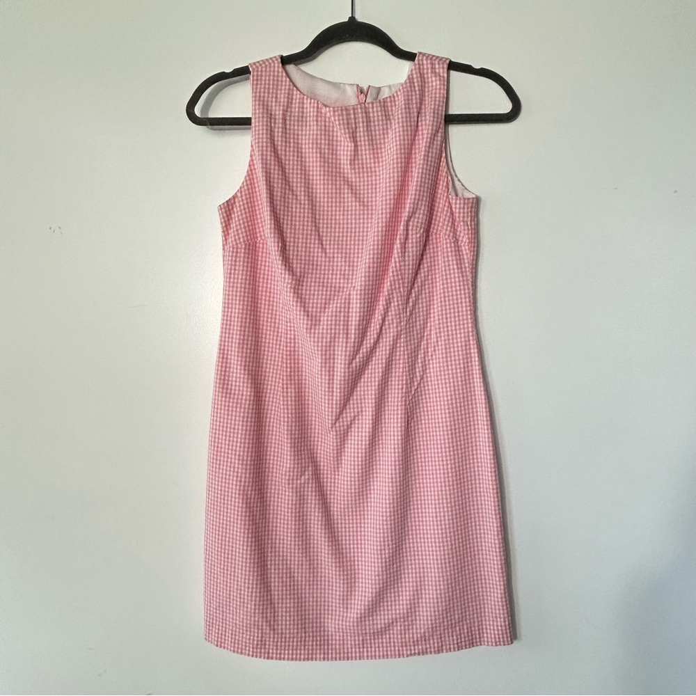 Vintage Dress Pink Gingham Sleeveless Short Size 5 Moda Intl USA 1990s Cotton